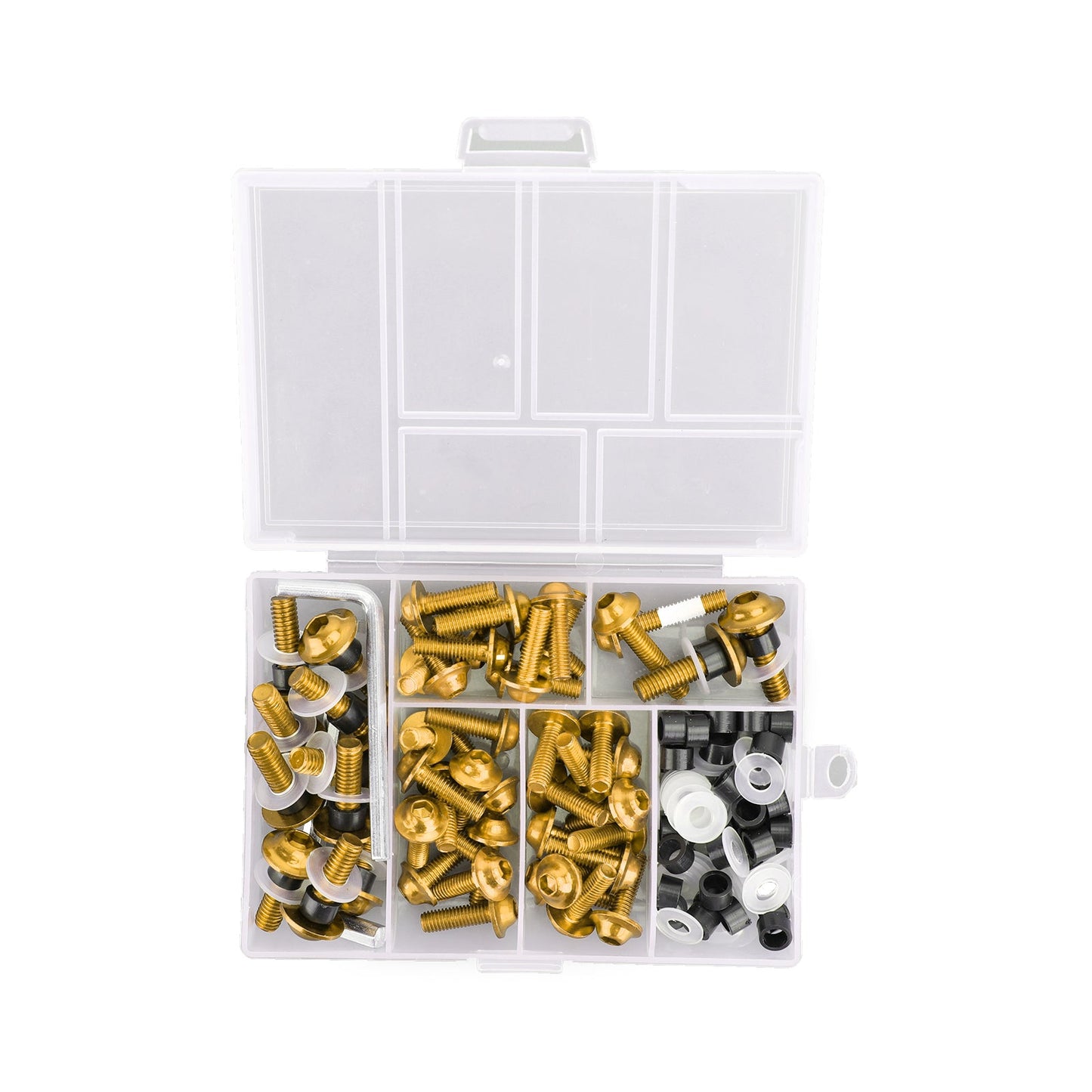 158pcs Moto Sportbike Parabrezza Carenatura Kit Bullone Clip di Fissaggio Vite Oro