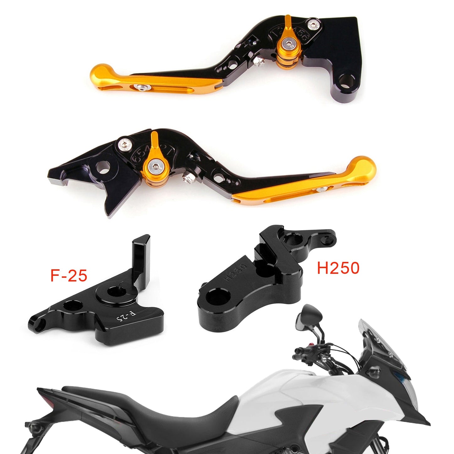 Leva freno frizione regolabile per Honda CB500F CBR500R CBR250R CBR300RR CB300F Generico