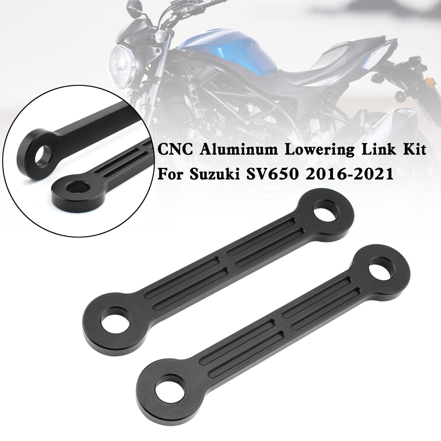Kit collegamento abbassamento alluminio CNC 25mm Suzuki SV650 2016-2021