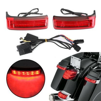 LED Bisaccia Borse da sella Run Brake Turn Lamp Lights per Touring 2014-2021 Generico