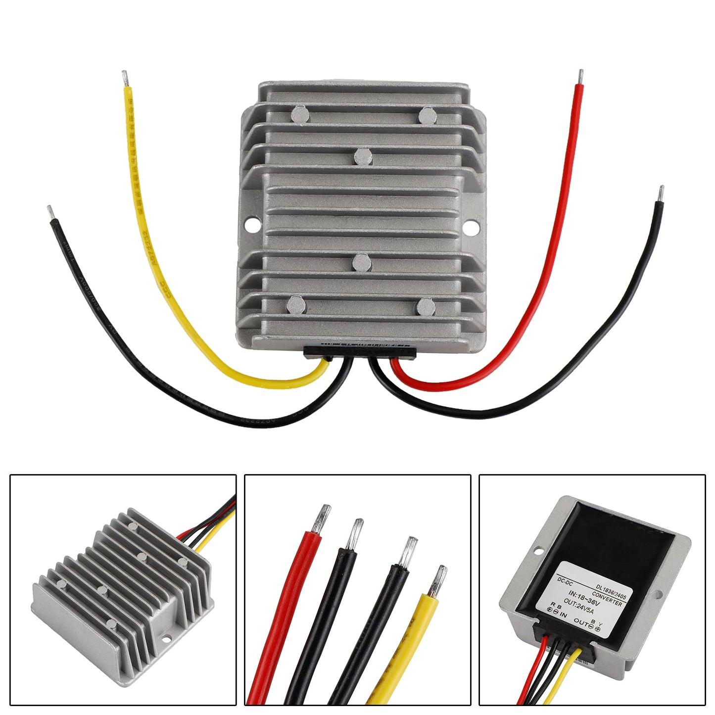Impermeabile DC 18-36VV a DC 24V 5A Regolatore di alimentazione per auto con stabilizzatore di tensione