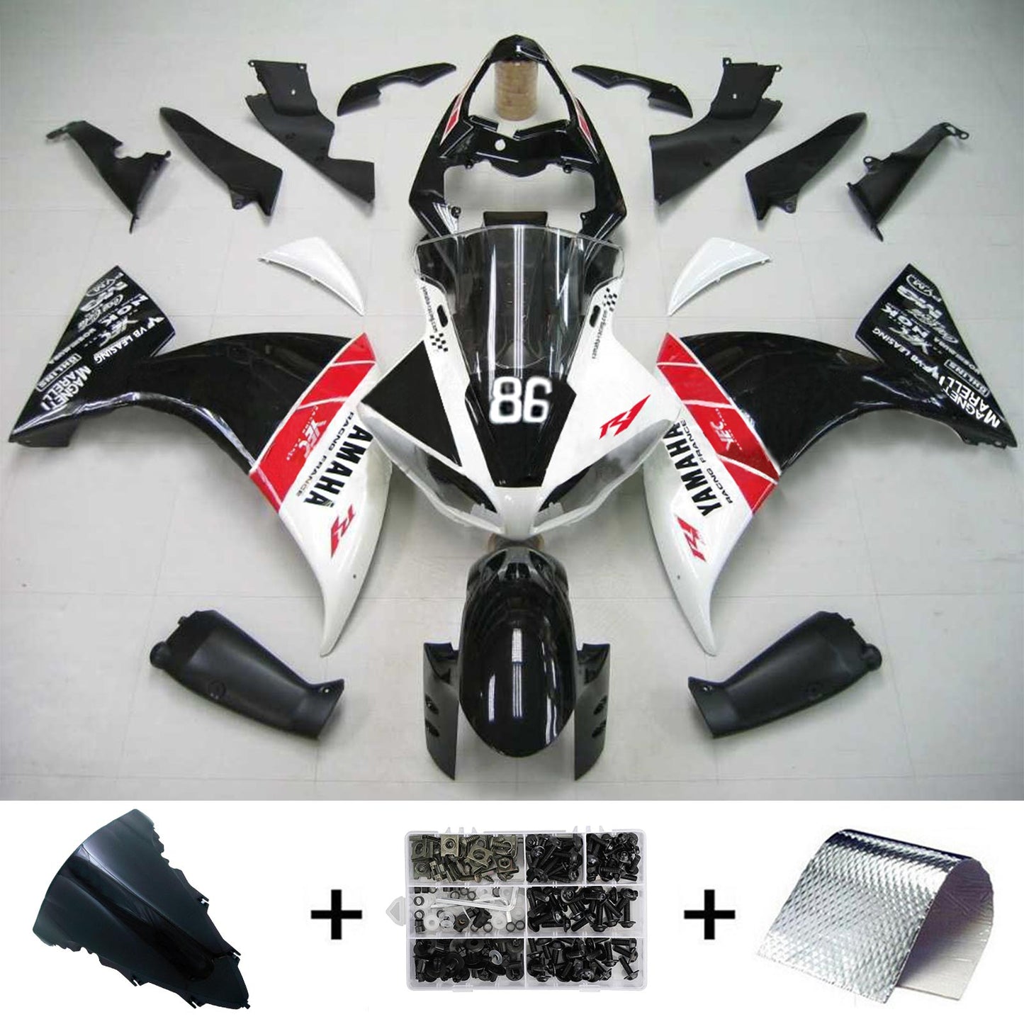 Kit di vendita iniezione Body Plastic Abs Fit per Yamaha YZF 1000 R1 2009-2011