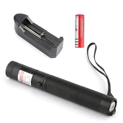650nm Red Laser Pointer Pen Visible Beam Light Lazer + 18650 + Caricabatterie
