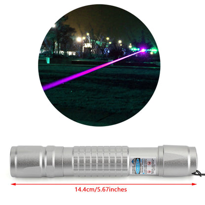 Tactical 405nm Green Purple 18650 Laser Pointer Pen Visible Beam Light Lazer