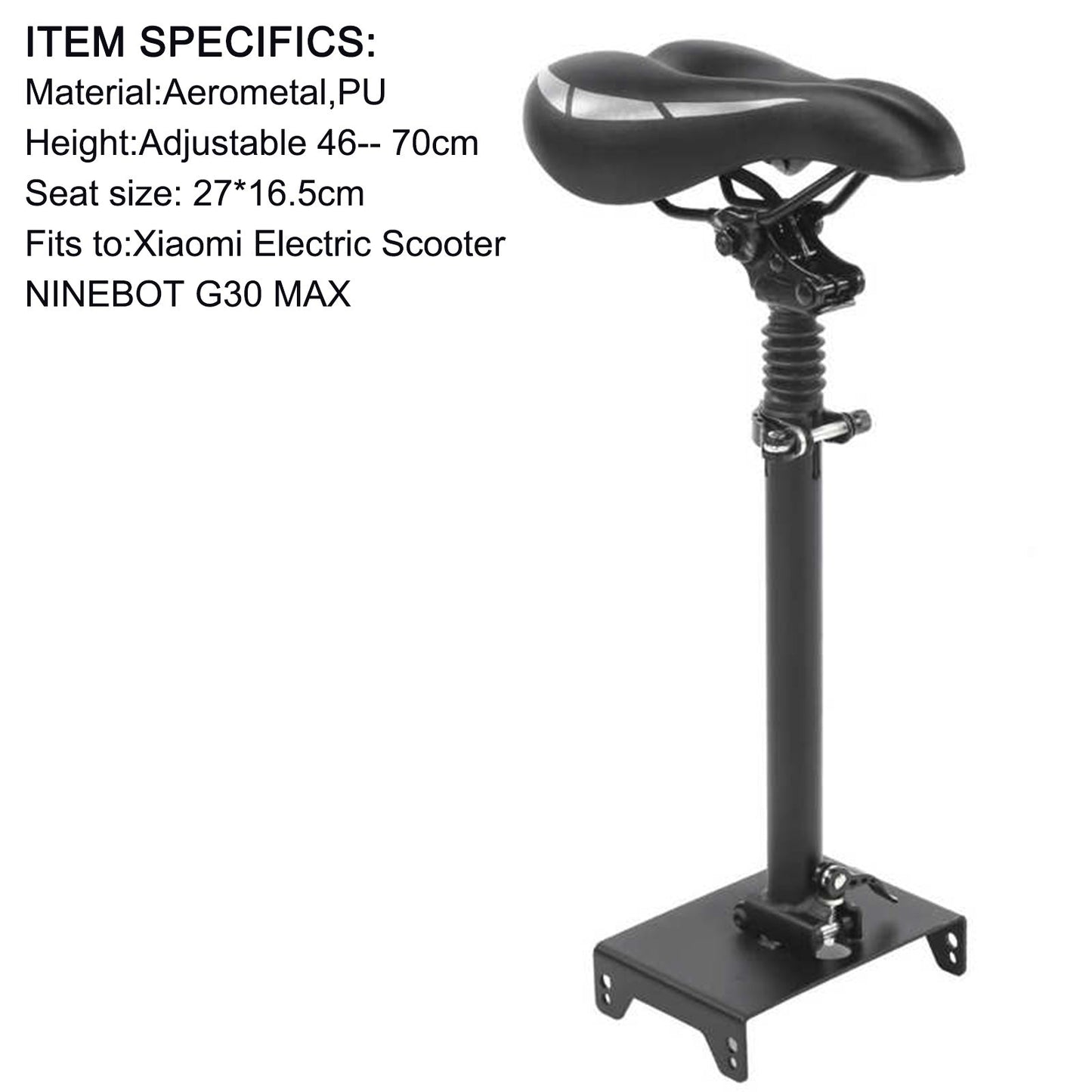 Sella per skateboard regolabile pieghevole per scooter elettrico per NINEBOT G30 MAX