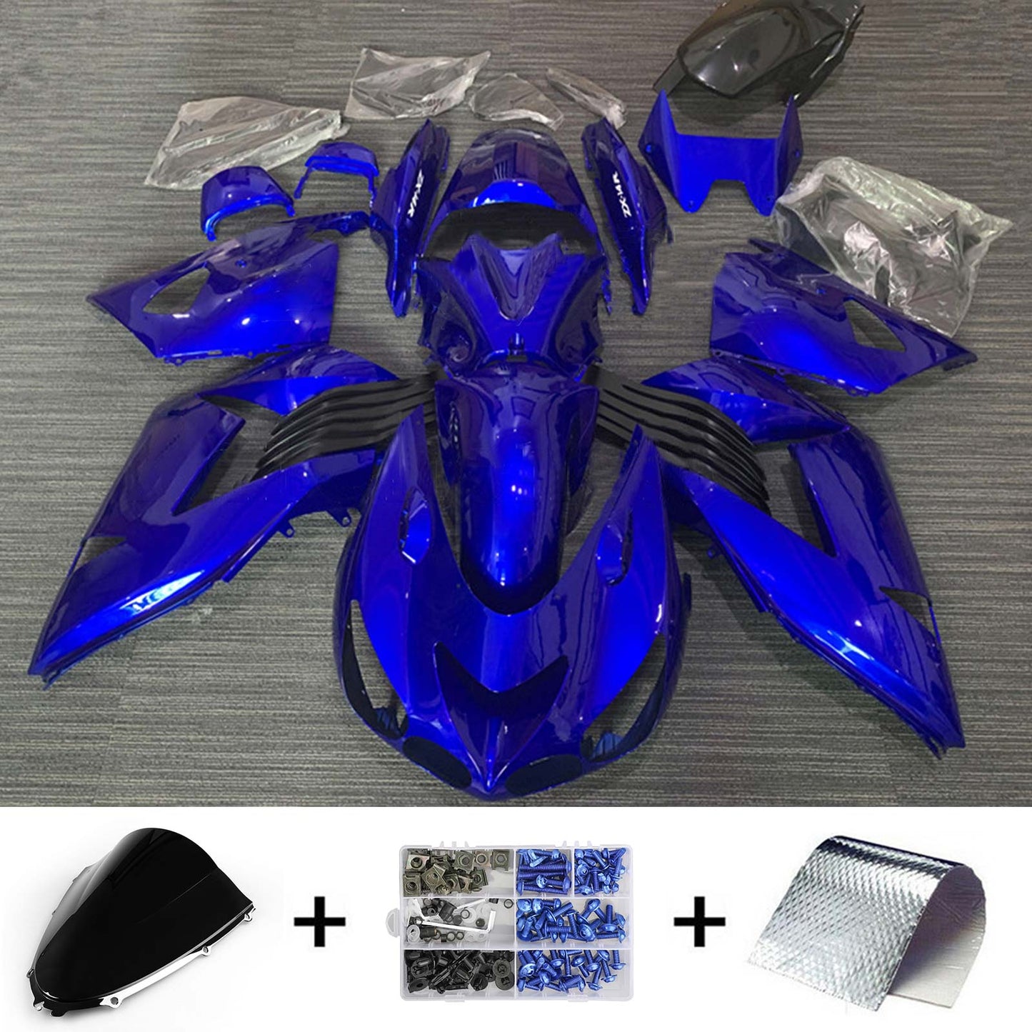 Amotopart Kawasaki ZX14R 2006-2011 Kit carena Carrozzeria Plastica ABS