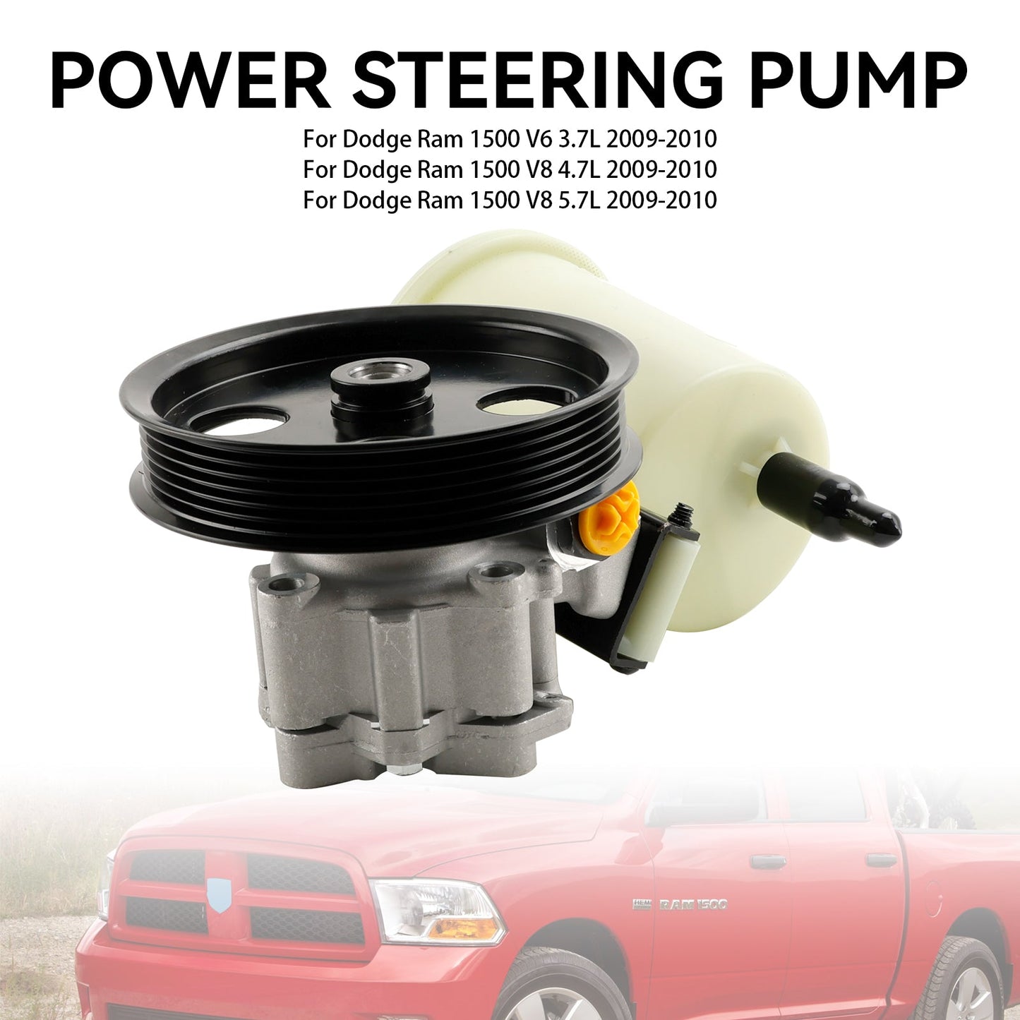 Dodge RAM 1500 2009-2010 Pompa del servosterzo con puleggia e serbatoio