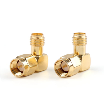 2Pcs SMA Jack femmina a spina maschio SMA Adattatore connettore RF ad angolo retto a 90 gradi