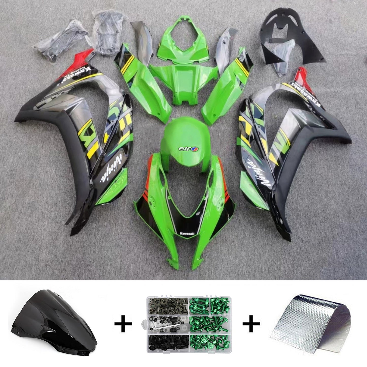 Amotopart Kawasaki ZX10R 2016-2020 Kit carena Carrozzeria Plastica ABS