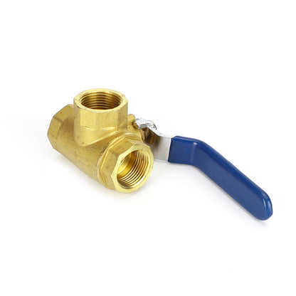 Maniglia a leva con attacco a L femmina a 3 vie Maniglia a leva 3/4" NPT in ottone forgiato