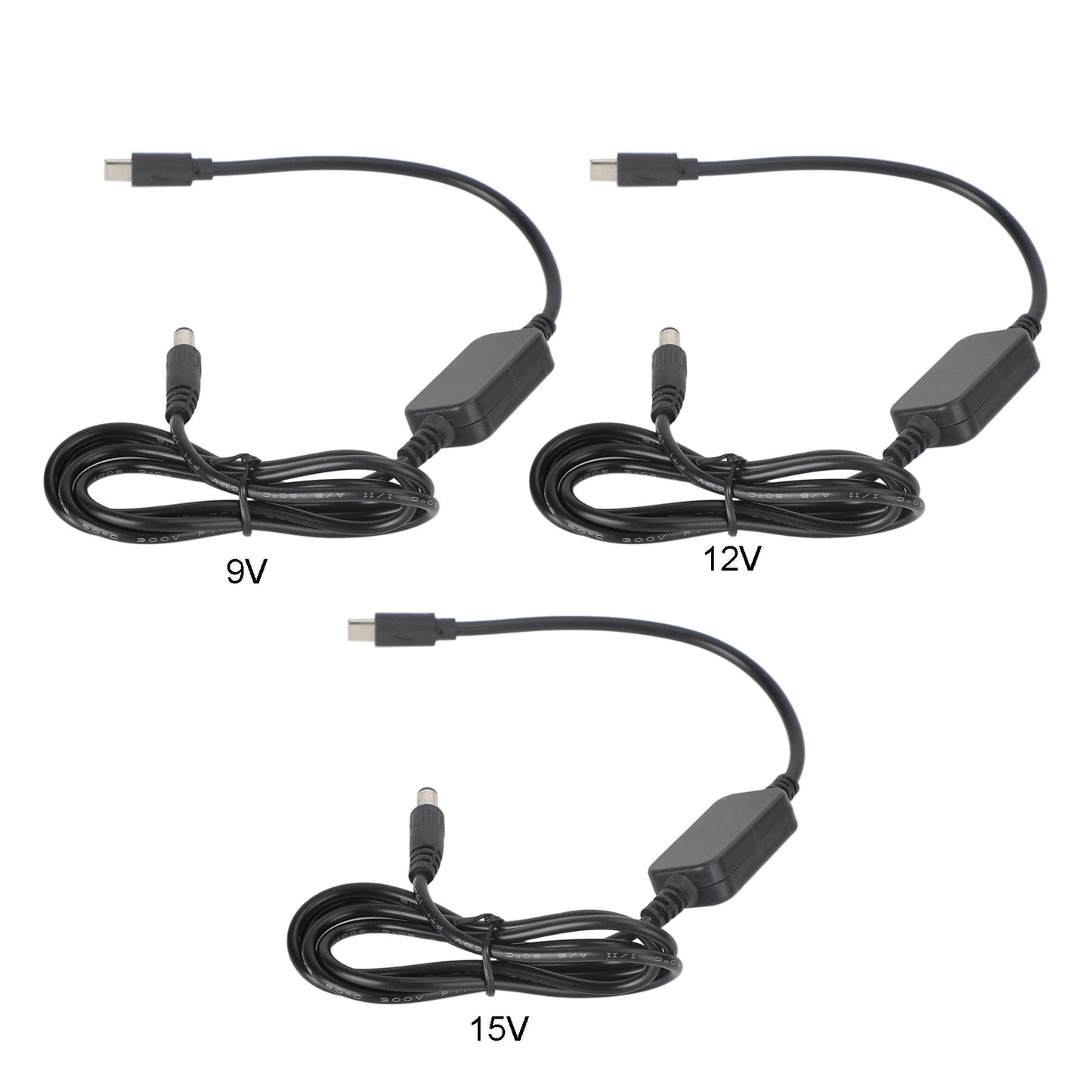 Adattatore da USB a 9/12/15 V Volt 5,5 mm * 2,5 mm 1 m 39,37 pollici Cavo per cavo di ricarica PD