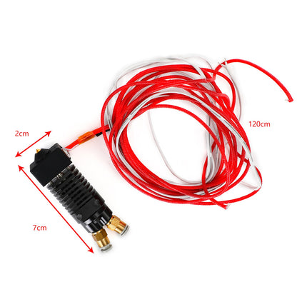 Kit estrusore hotend in metallo bicolore da 0,4 mm per estrusore hotend 2 in 1 per CR-10