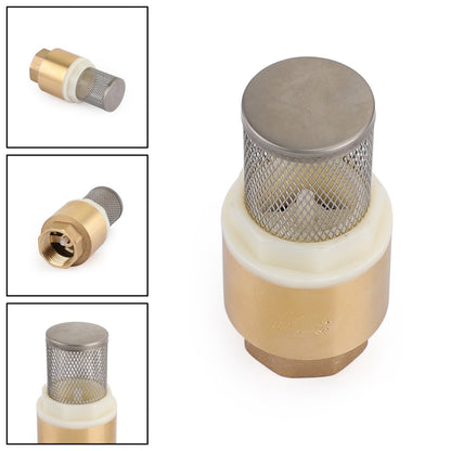 3/4" NPT valvola di fondo in linea di ritegno in ottone caricata a molla con filtro 200 PSI