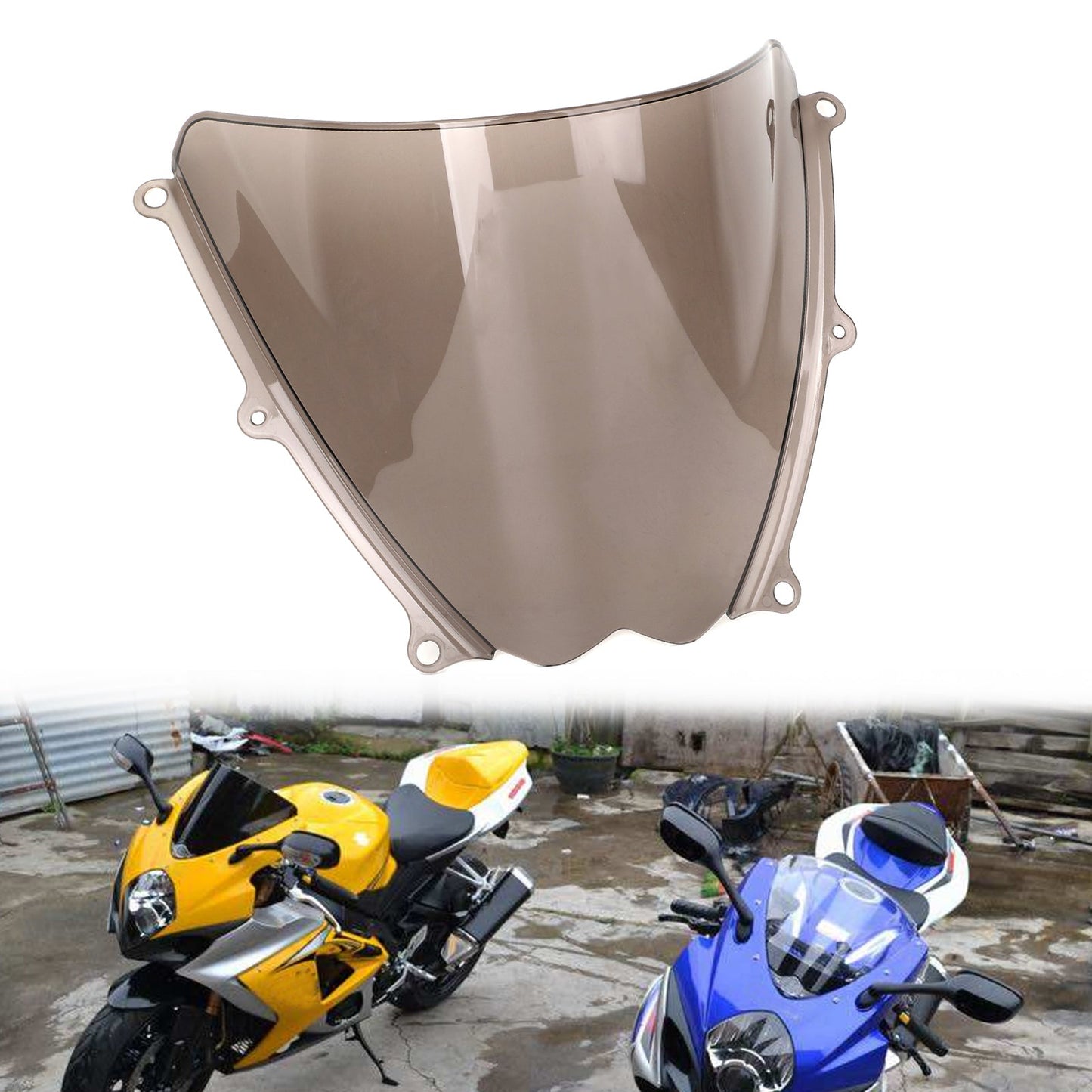 Parabrezza adatto per Suzuki GSXR 1000 2007-2008 K7 Fumè Generico