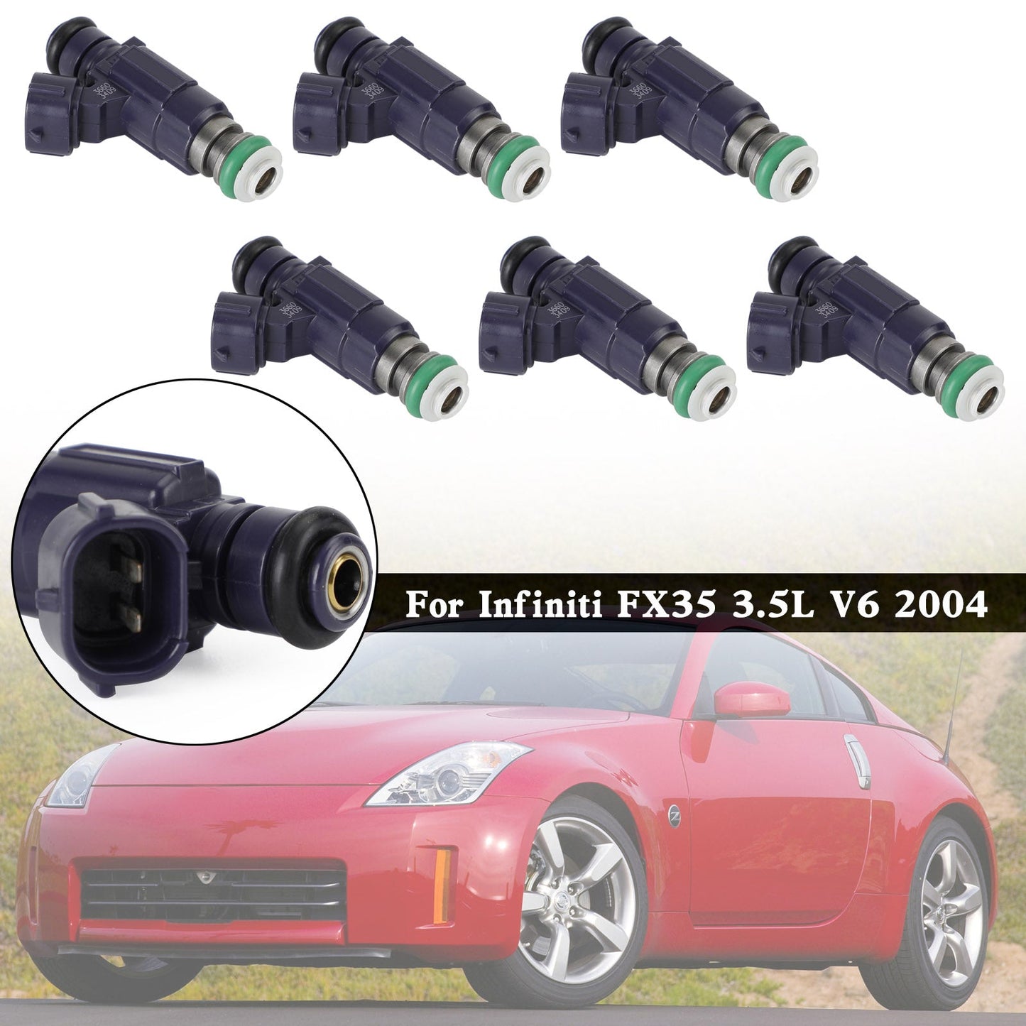 6PCS Iniettori di Carburante FBJC100 Fit Nissan 350Z 2003-04 Fit Infiniti G35 2003-2004