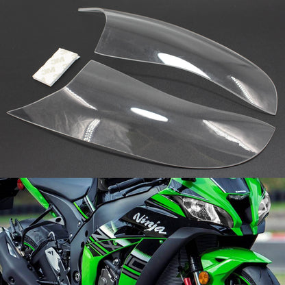 Coperchio di protezione lente faro anteriore adatto per Kawasaki Zx-10R Zx 10R 16-18 fumo generico