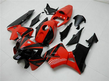 Amotopart 2005-2006 CBR600rr Honda Cladding Black Red Kit