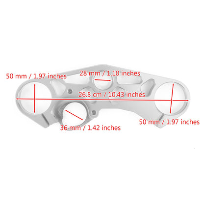 SUZUKI GSXR 600 750 1000 Piastre Abbassanti Anteriore Superiore Morsetto Superiore