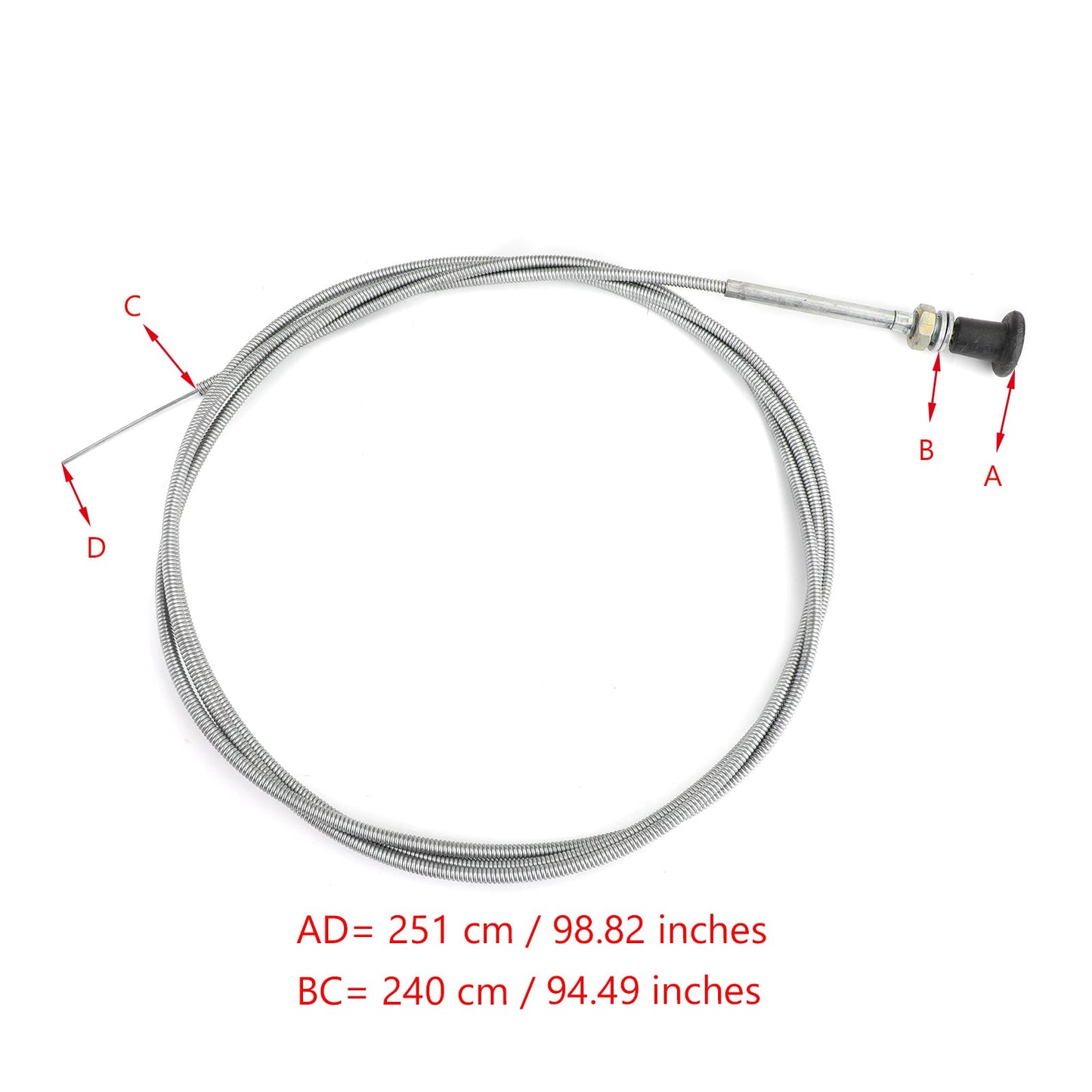 Cavo acceleratore push-pull universale 96'' per cavo acceleratore Go Kart Conduit Oregon generico