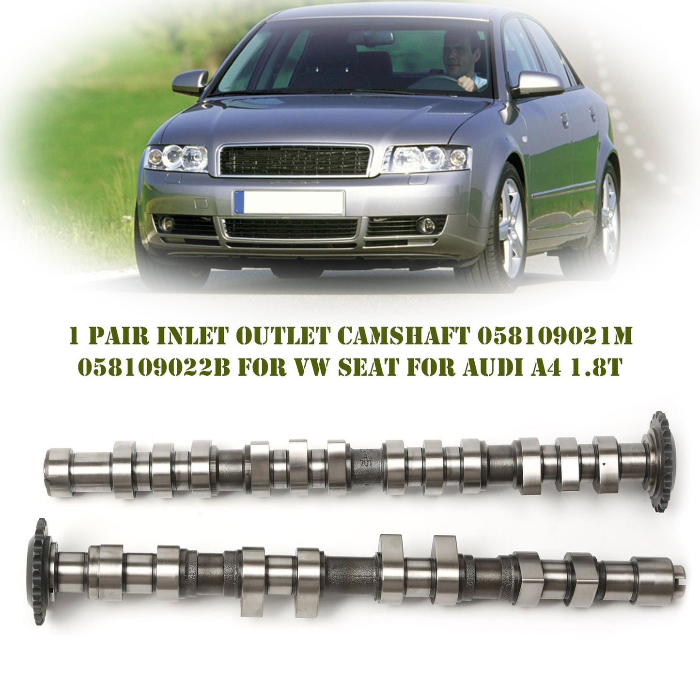 Volkswagen Golf 2000-2007 / Jetta 1999-2005 1.8T 1 paio di alberi a camme di ingresso e uscita 058109021M 058109022B