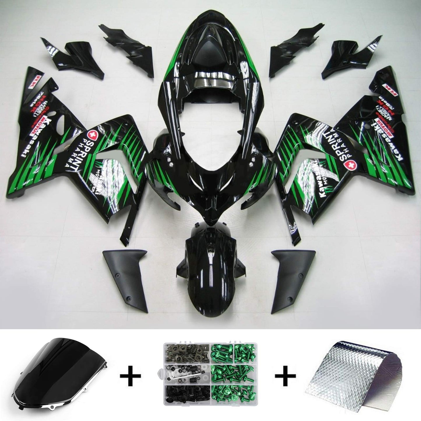Kit carenatura per Kawasaki ZX10R 2004-2005 Generico