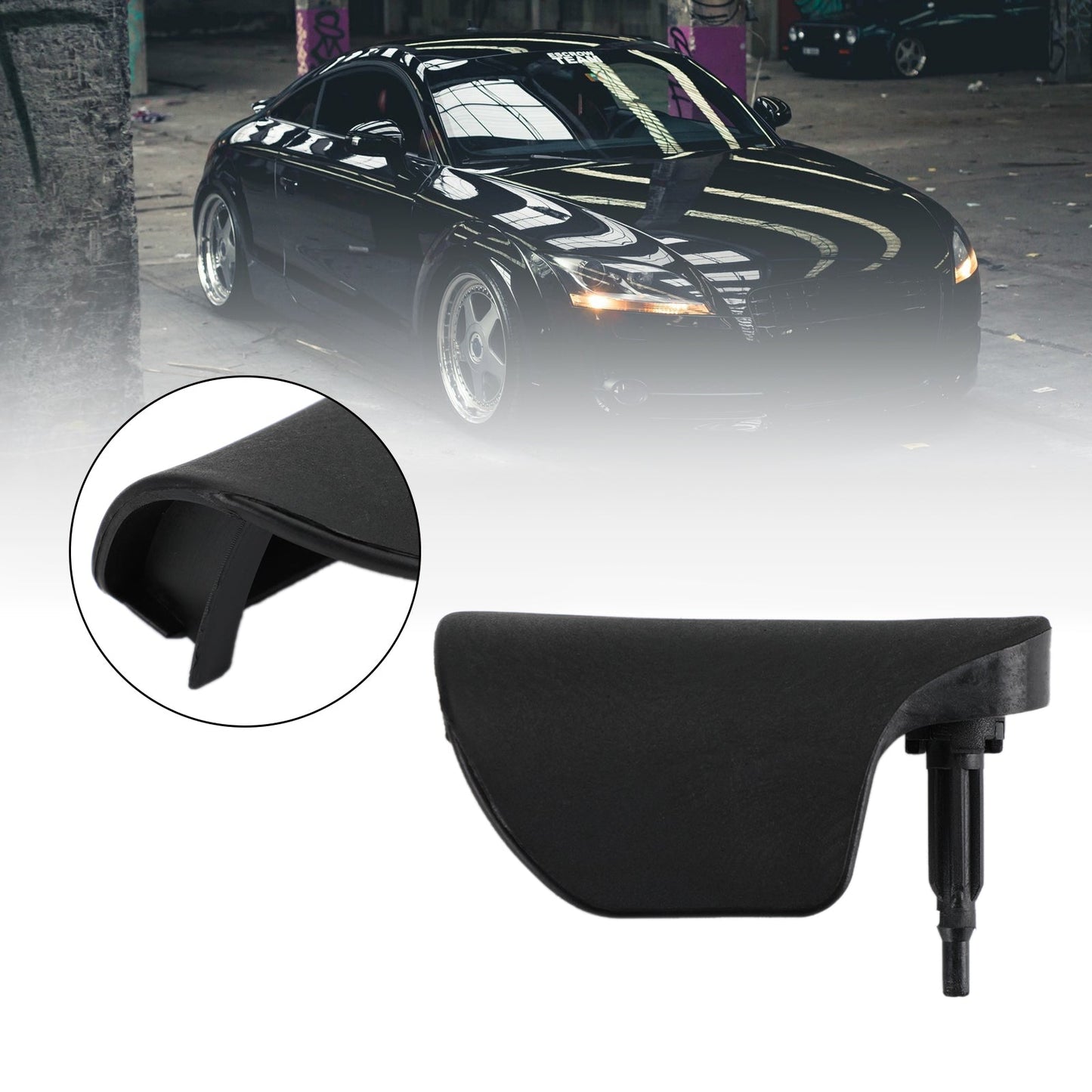 8J2823533C Leva del cofano con maniglia a scatto per cofano nero per Audi Tt Mk2 2007-2014 generico