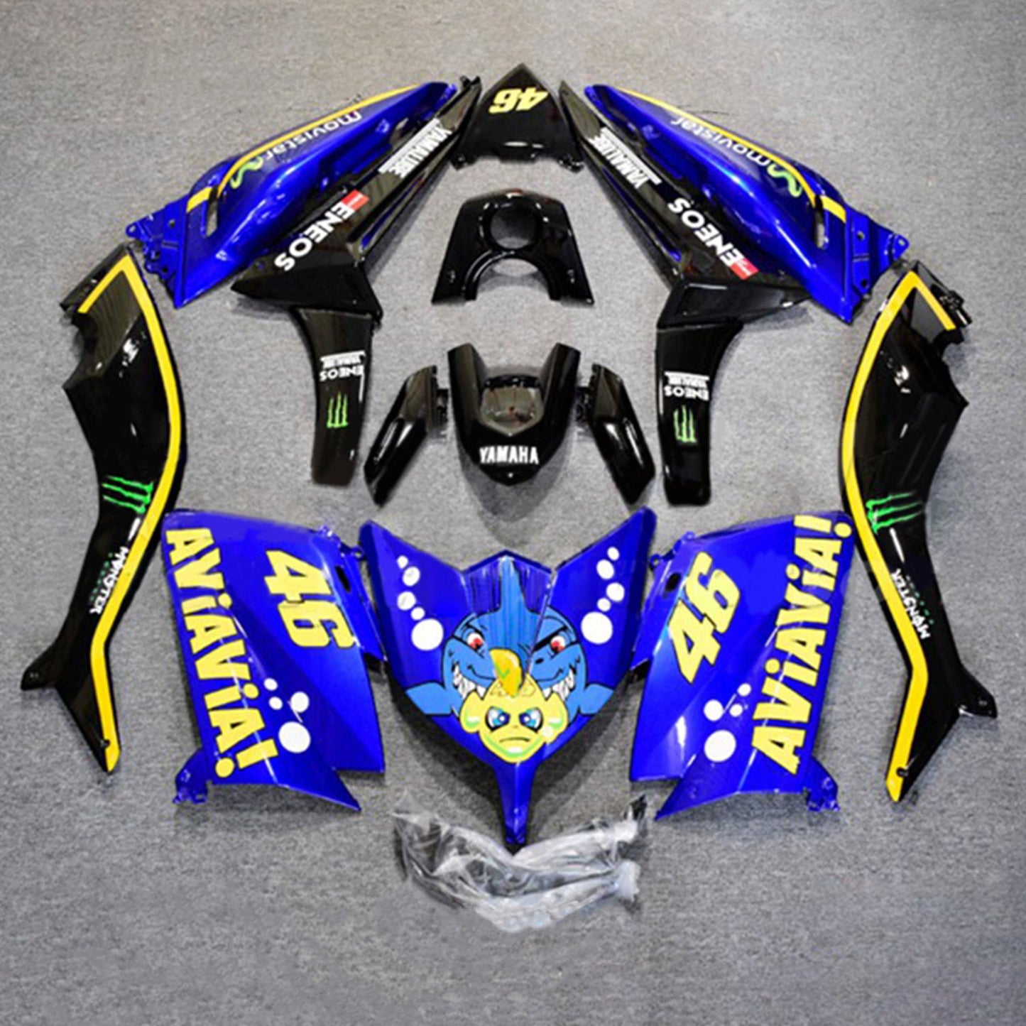 Amotopart Kit Carena Carrozzeria ABS per Yamaha T-Max TMAX530 2015-2016