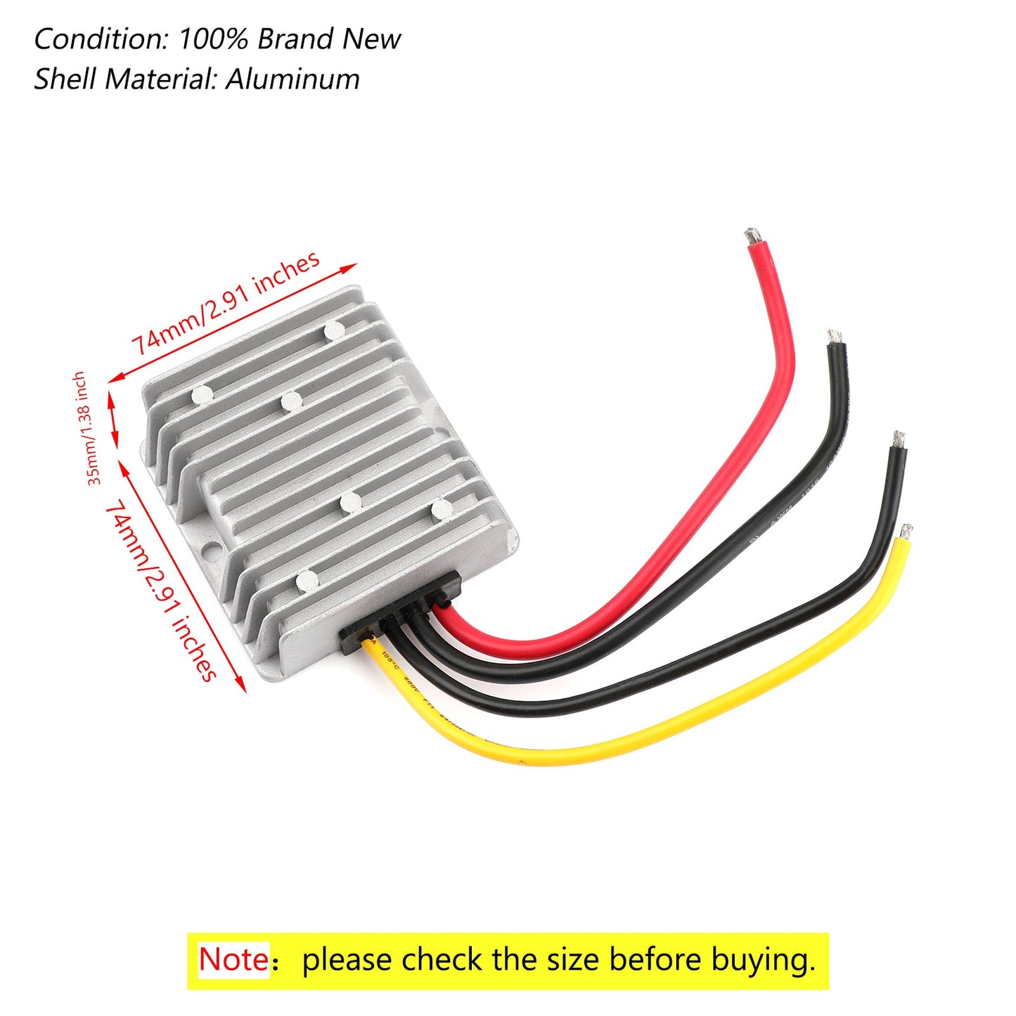 Regolatore convertitore DC/DC impermeabile da 12V fino a 24V 15A 360W