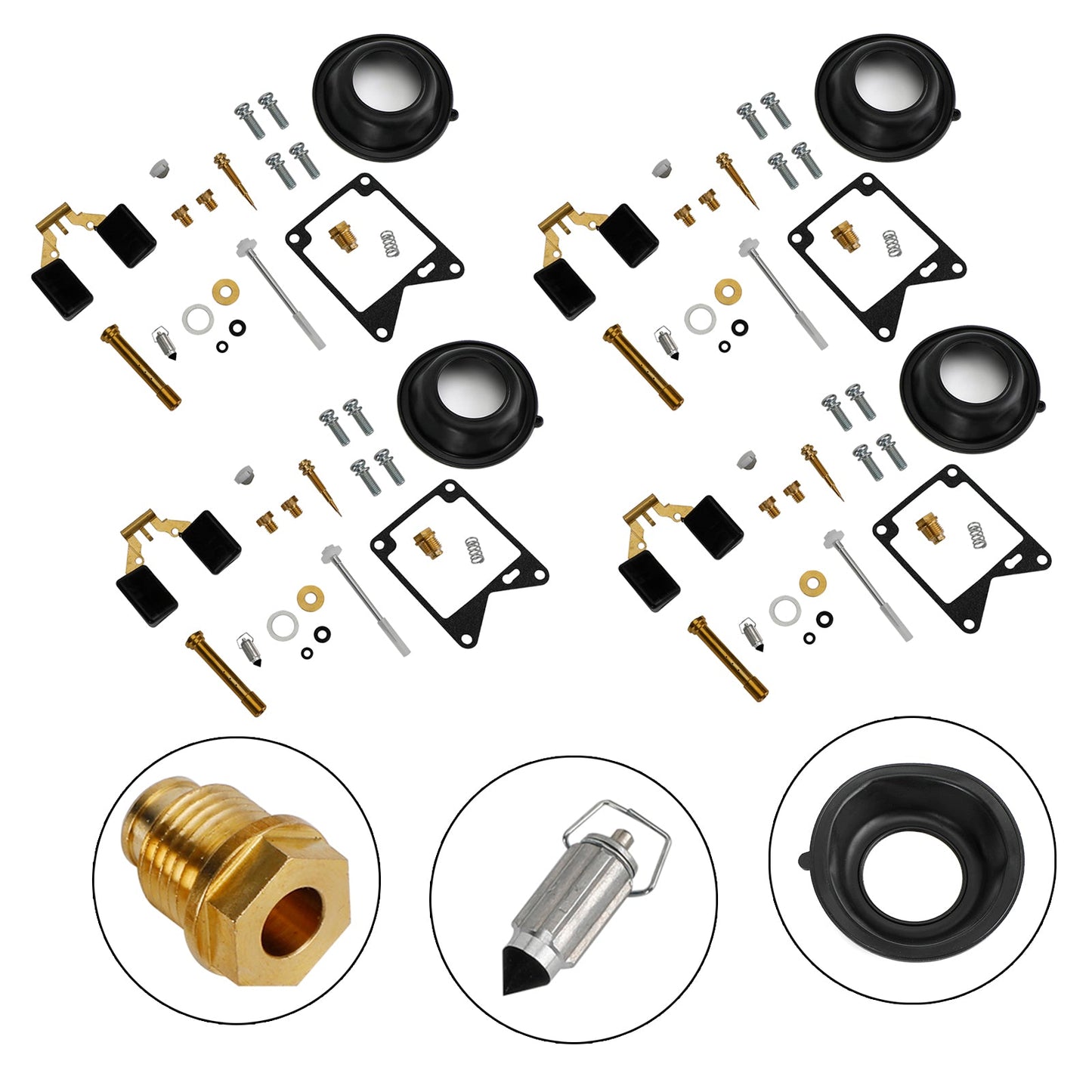 4X 1981-1983 Yamaha Virago 750 XV750 Carburatore Ricostruzione Kit di Riparazione