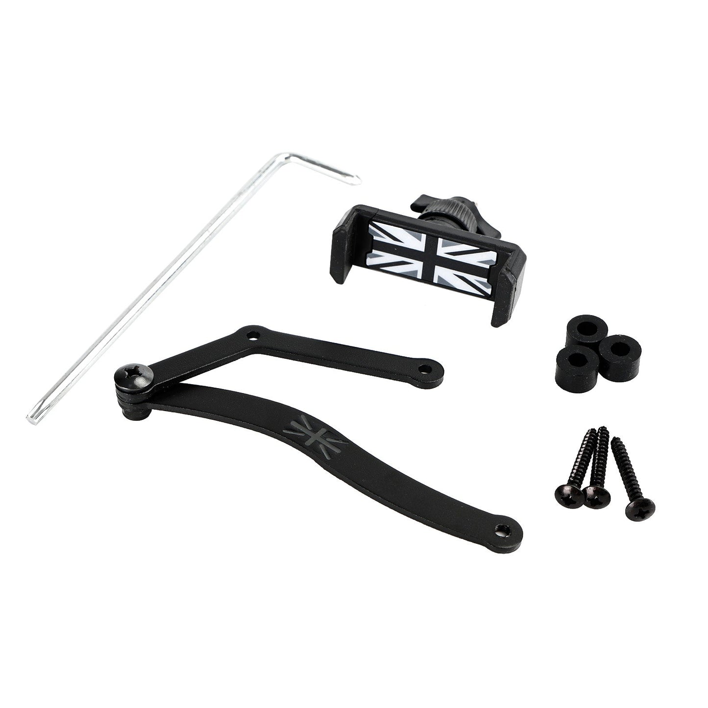 Supporto per cellulare da auto con rotazione a 360° per Mini Cooper R50 R52 R53 grigio