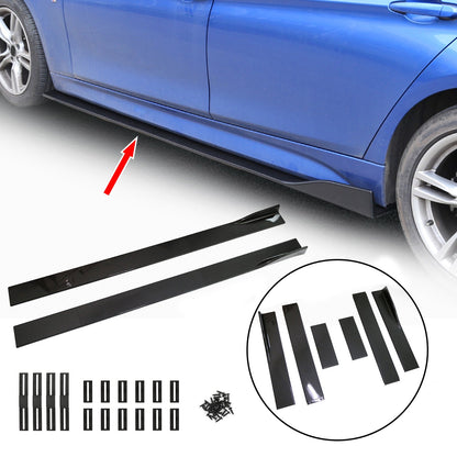 78.7" Universal Side Skirt Extensions Rocker Panel Splitter Lip Fibra di carbonio Generico
