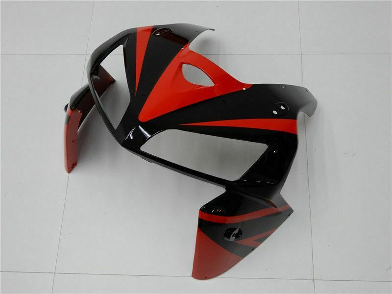 Kit carenatura adatto per Honda CBR600RR 2005 2006 Rosso Carrozzeria ABS Nero Rosso Generico