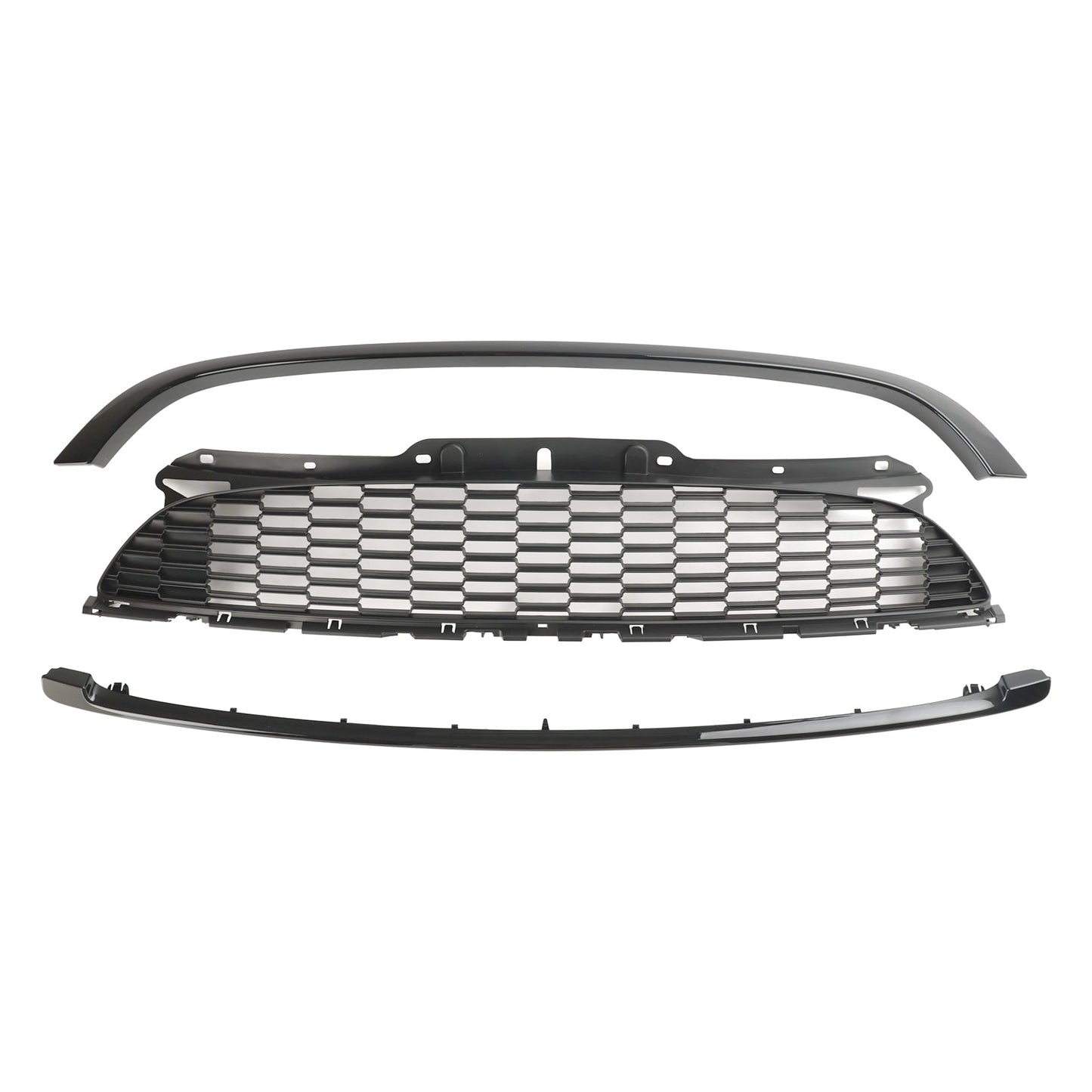 MINI R55 Cooper S e JCW 5 porte Estate 2008-2014 3 pezzi Griglia anteriore nera lucida