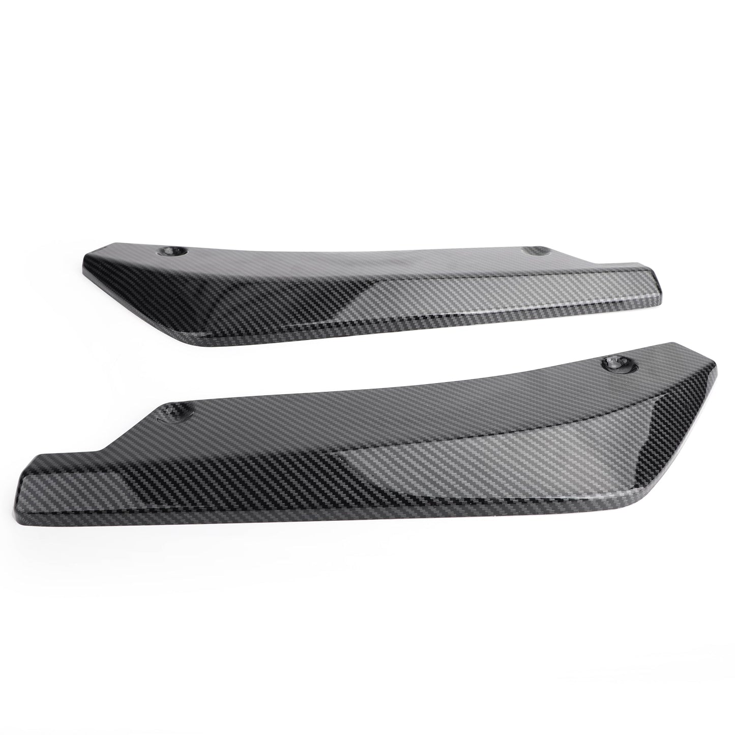2PCS Car Rear Bumper Fin Canard Splitter Diffusore Valence Spoiler Lip Carbon Fiber Look Generico