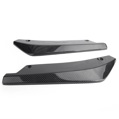 2PCS Car Rear Bumper Fin Canard Splitter Diffusore Valence Spoiler Lip Carbon Fiber Look Generico