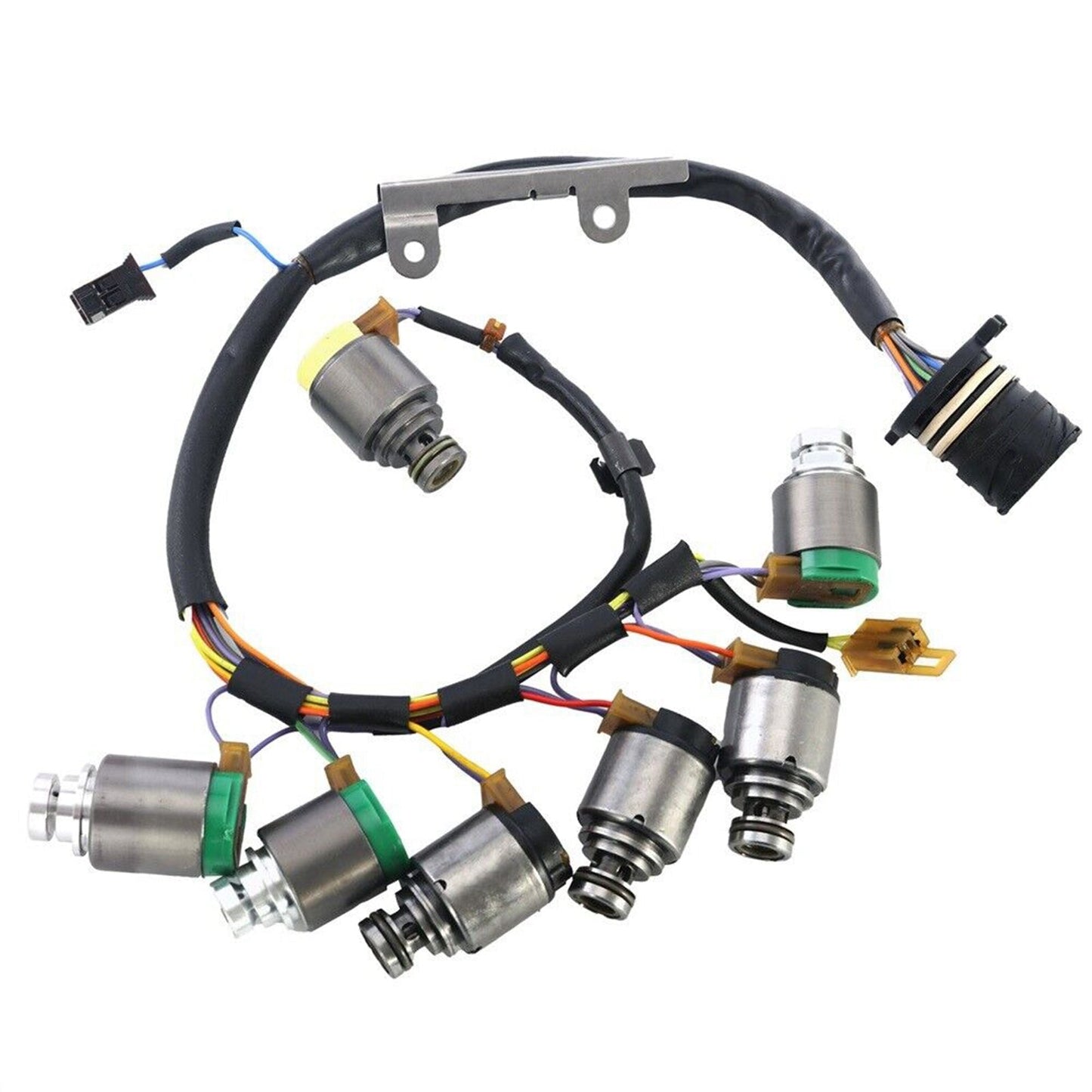 Audi A6 1997-2005 5 SP F/AWD L4 1.8L V6 2.4L 3.0L 7PCS 5HP19 Solenoidi di trasmissione con cablaggio interno
