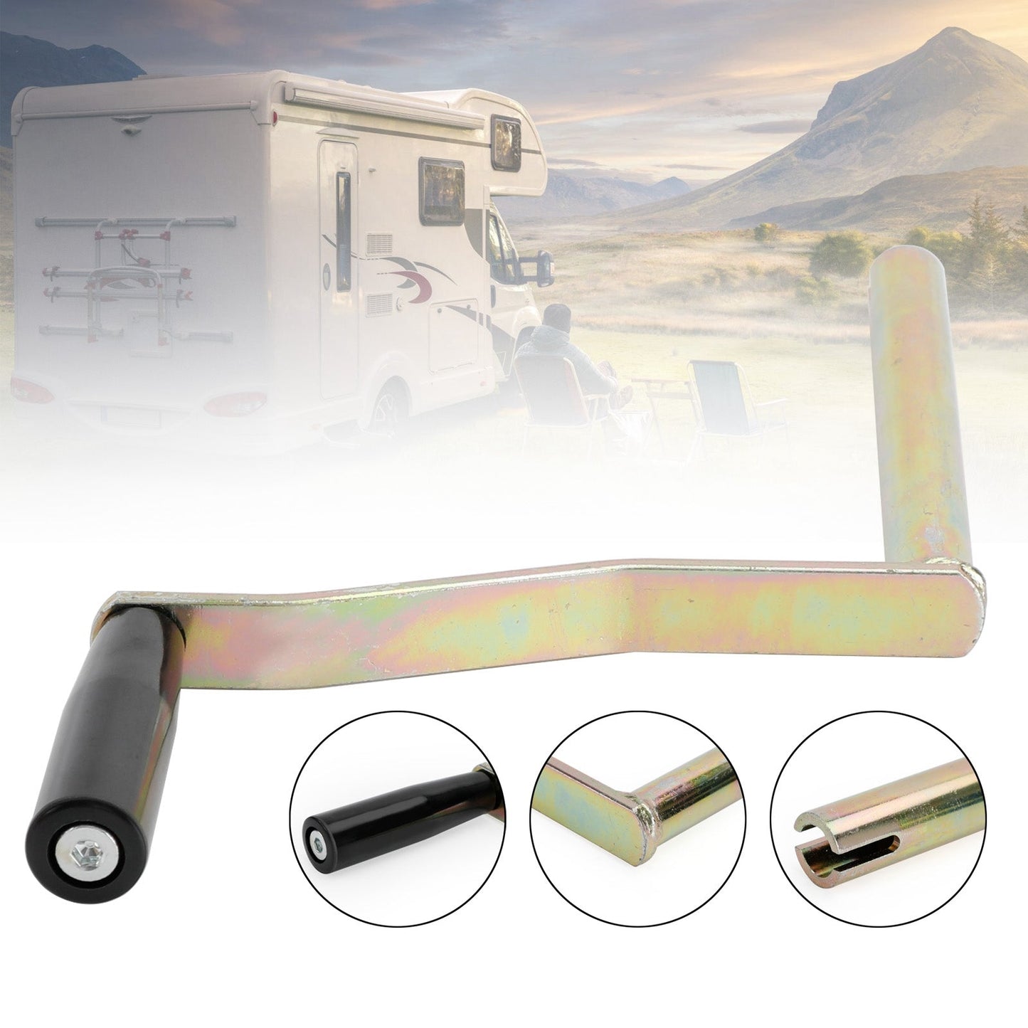 Manovella a bocca rotonda premium per camper pop-up - compatibile Coleman/Fleetwood