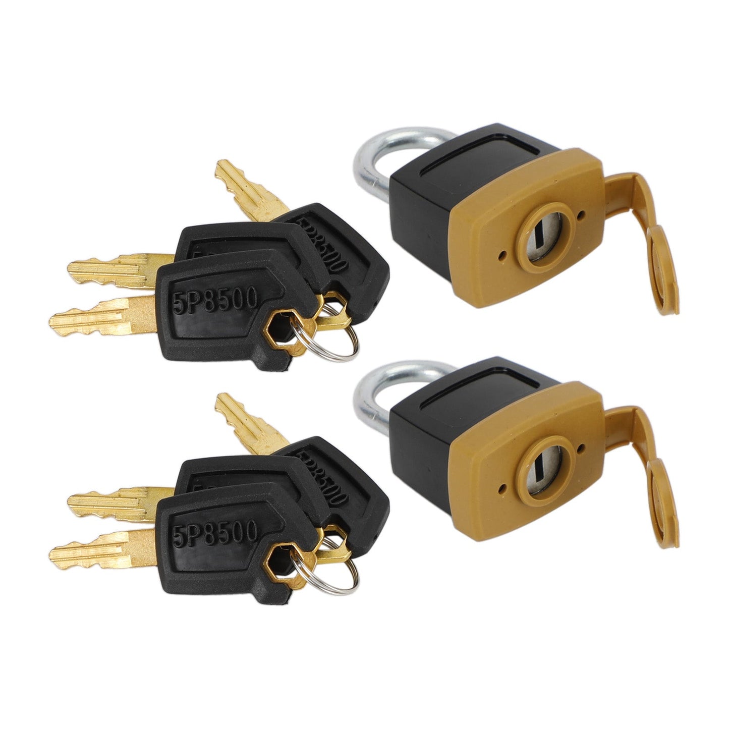 2 set lucchetto lucchetto con 6 nuove chiavi per Caterpillar (CAT) 5P8500 246-2641