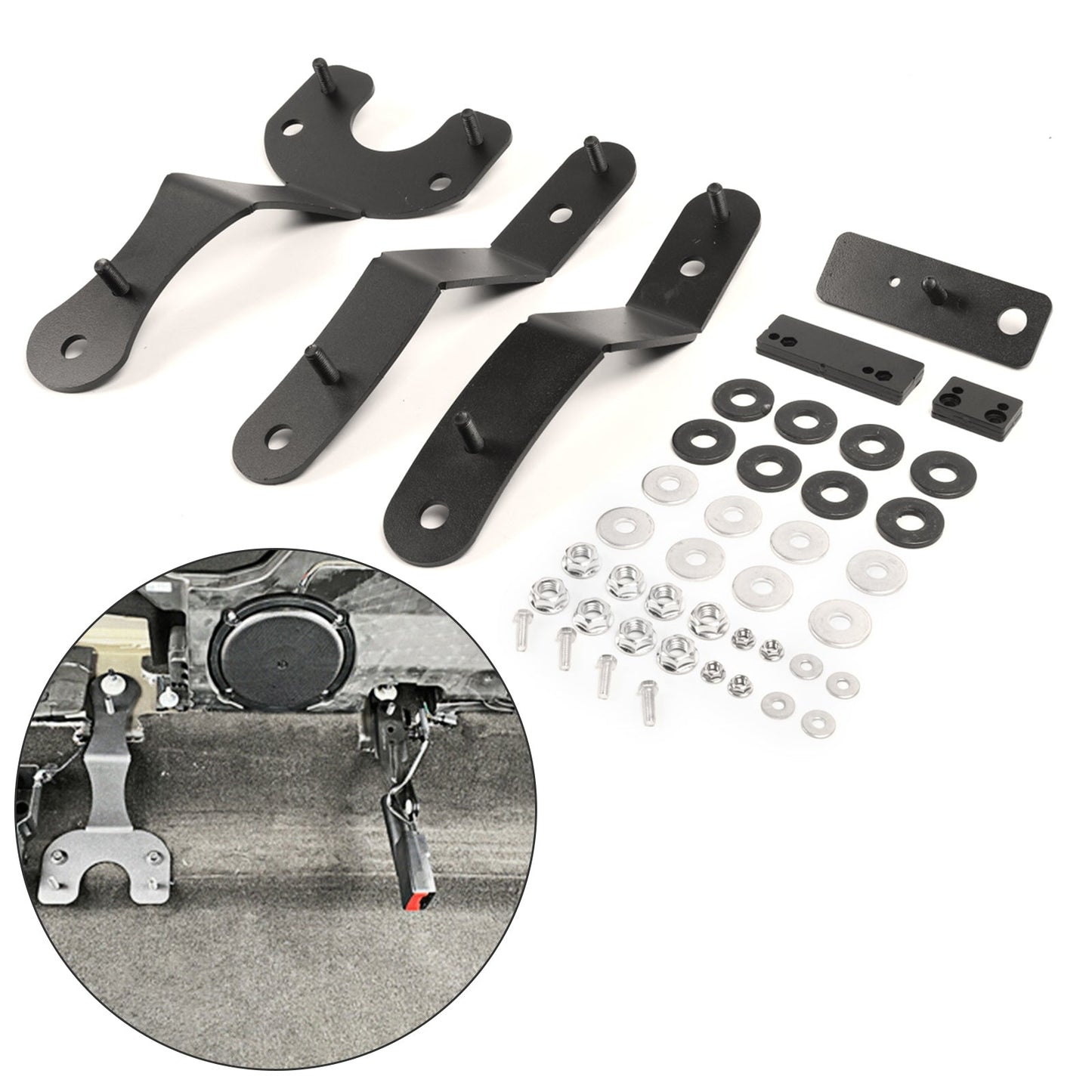 Il kit di reclinazione del sedile posteriore con regolazione nera è adatto per Ford F150 2015-2023 generico