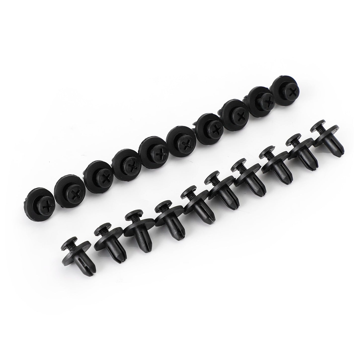 20pcs carenatura pannello bullone clip 6mm rivetti a vite in plastica clip nero per Honda generico