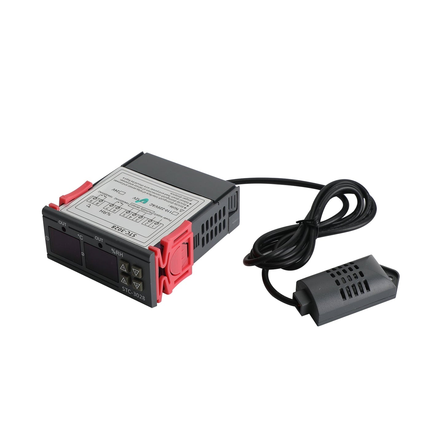 STC-3028 Termostato regolatore di temperatura e umidità digitale a doppio display + sonda