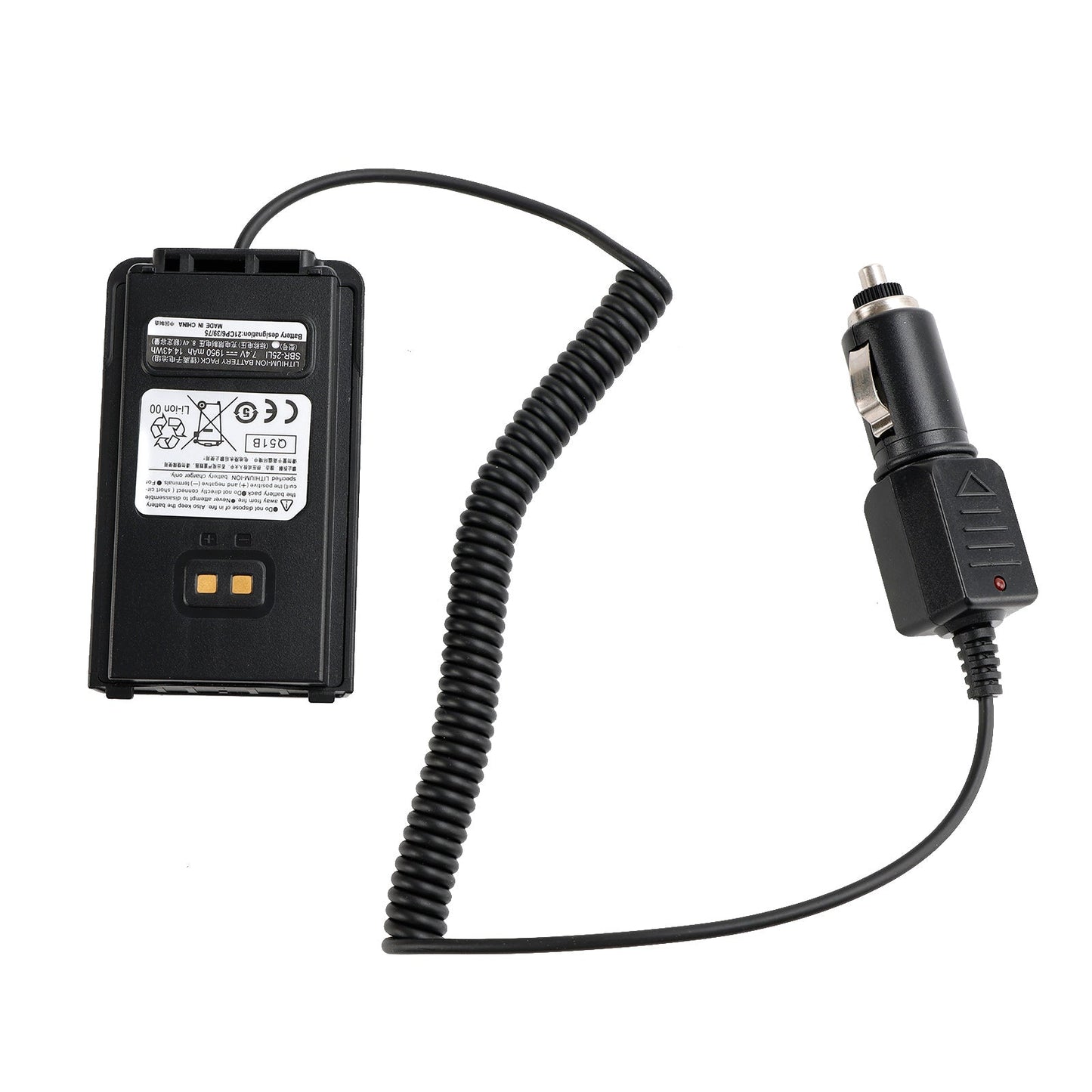 Adattatore eliminatore batteria SBR-26Li per caricabatteria da auto 12-24V per radio FT25R FT65R
