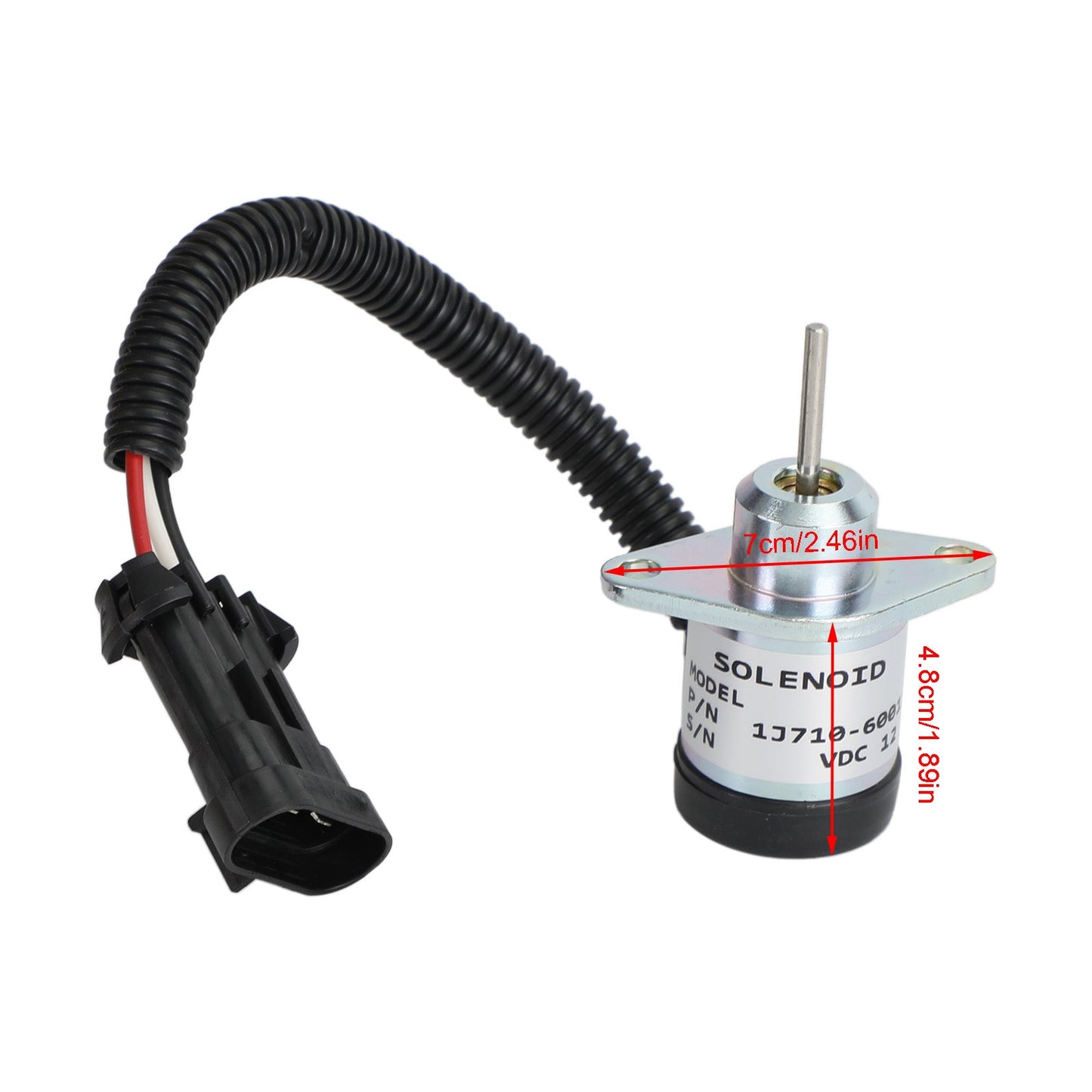 il solenoide del dispositivo di arresto 1J710-60011 12V si adatta al motore V2607 di Kubota
