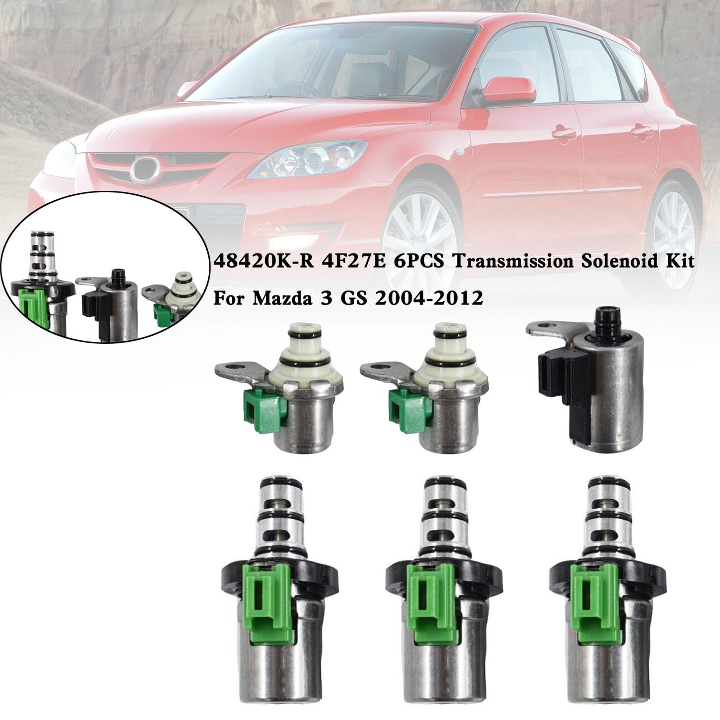 Mazda 3 GS 2004-2012 48420K-R 4F27E 6PCS Trasmissione Solenoide Kit