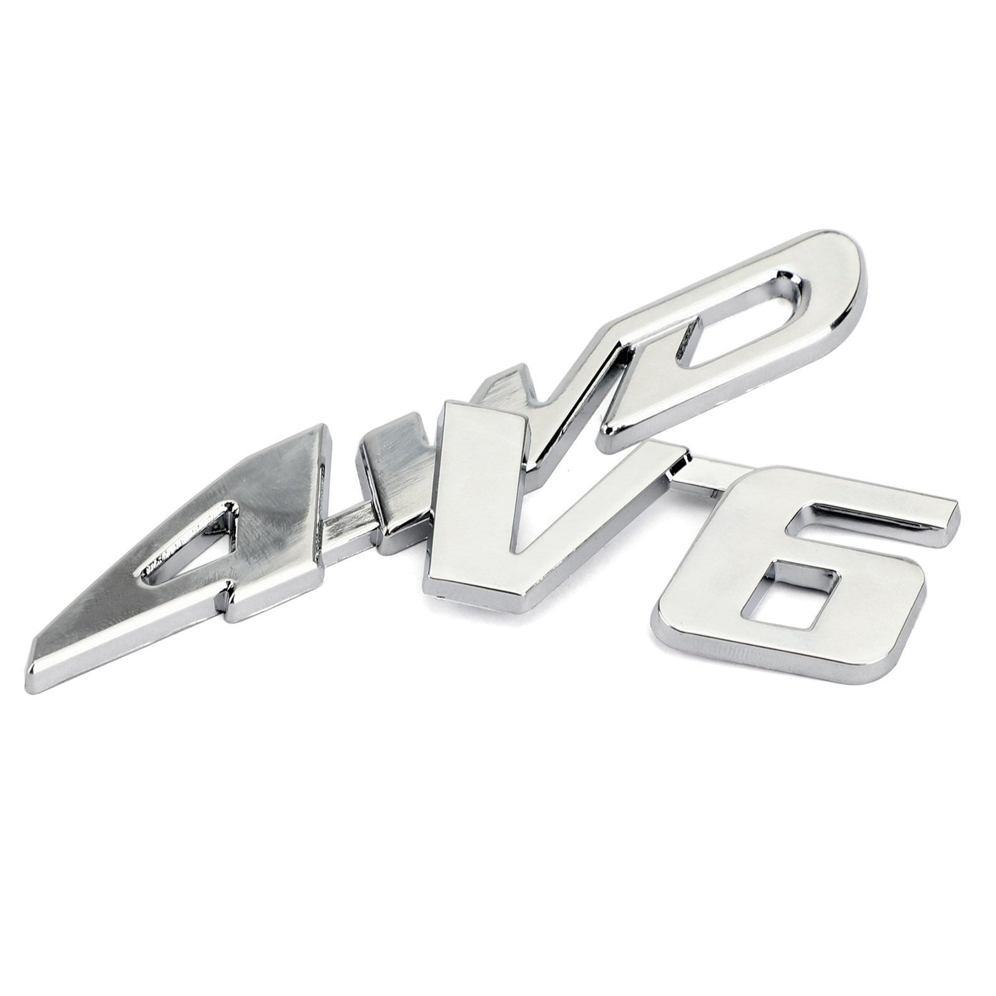 3D Chrome Metal 4WD Car Trunk Parafango posteriore Distintivo dell&#39;emblema Decal Sticker 4WD SUV V6 Generico