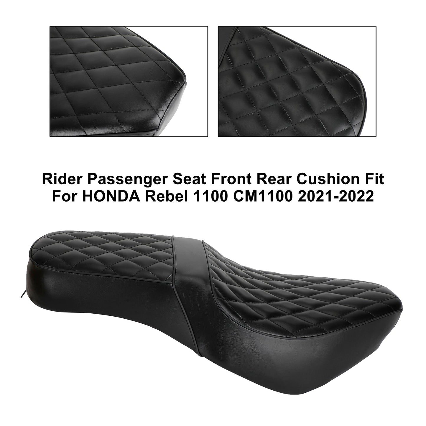 2021-2022 HONDA Rebel 1100 CM1100 Sella passeggero pilota con cuscino completo nero opaco