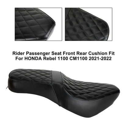 2021-2022 HONDA Rebel 1100 CM1100 Sella passeggero pilota con cuscino completo nero opaco