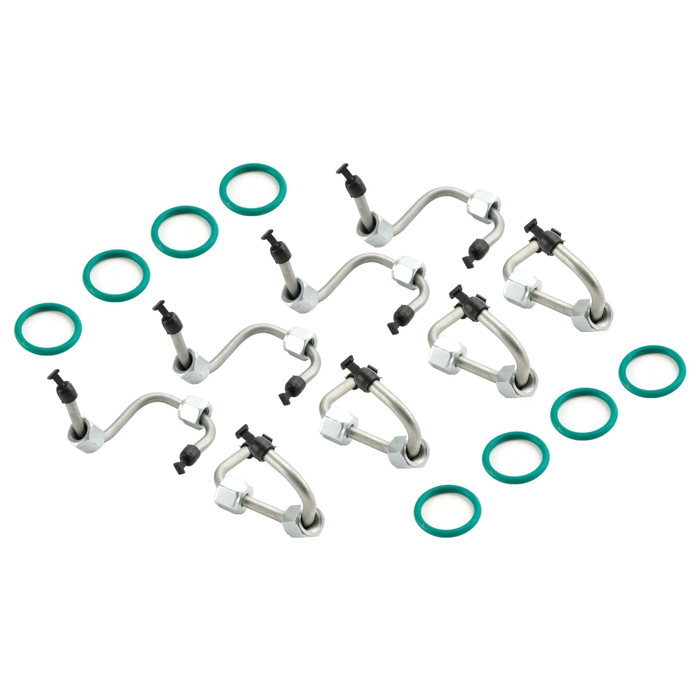 Kit di installazione iniettore carburante 8 pezzi con linea iniettore per Ford F250-F550 6.4 2008-10