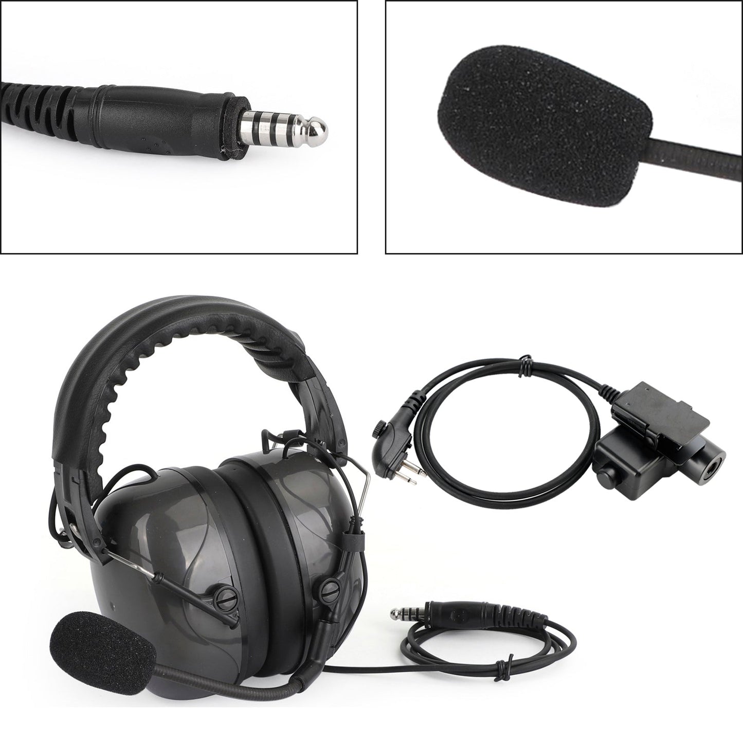 C5 Cuffia regolabile con cancellazione del rumore a 6 pin U94 PTT per HYT TD500 TD510 TD520