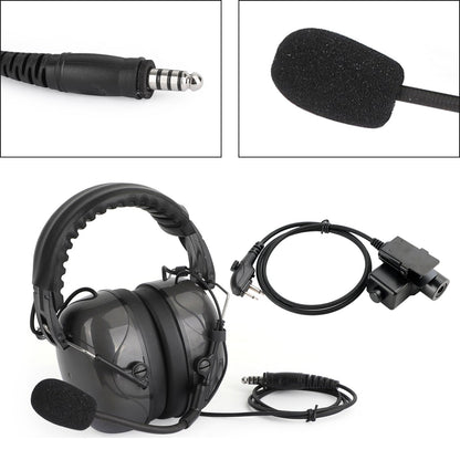 C5 Cuffia regolabile con cancellazione del rumore a 6 pin U94 PTT per HYT TD500 TD510 TD520